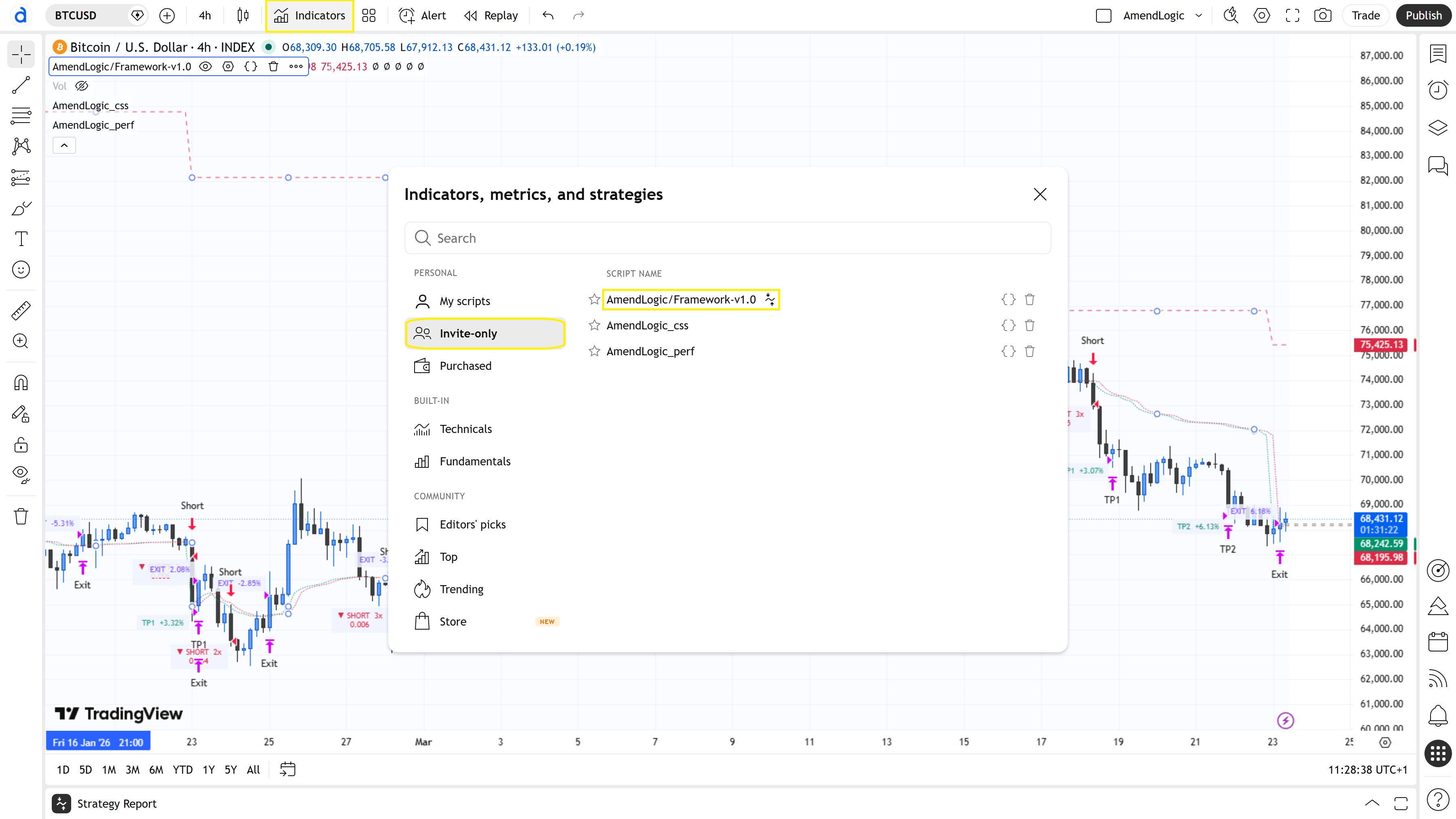 Getting Started – Setting Up AmendLogic in TradingView